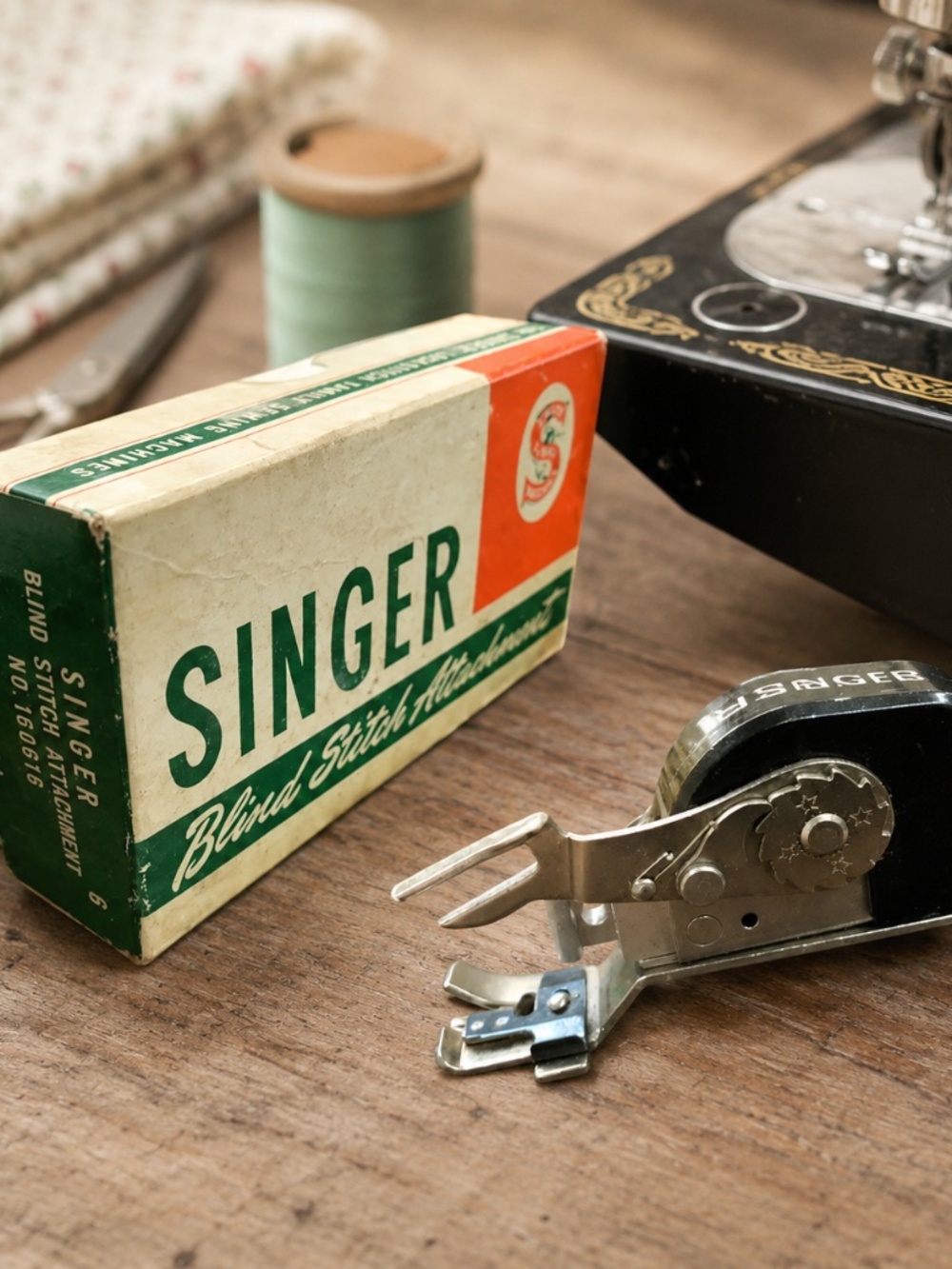 Vintage Singer Blind Stitch Attachment c.1951 Orig Presser Foot Excel Cone